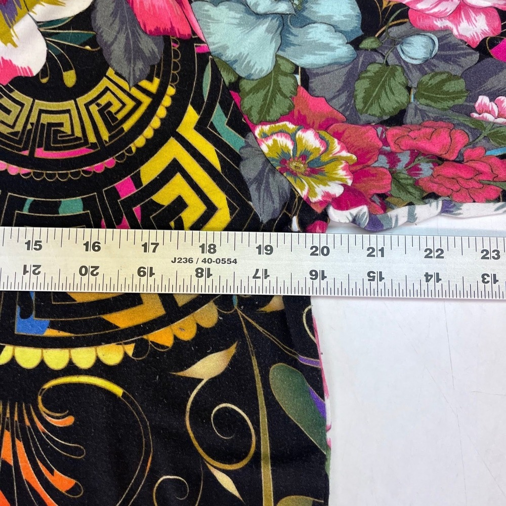 Johnny Was Women's Floral Greek Key Bamboo V-Neck Long Sleeve Top T11821 Size L - Picture 9 of 10